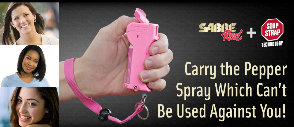 pepper spray with stop strap technology